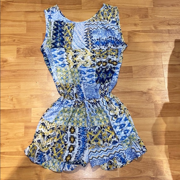 Pants - 3 for $10 Blue & Yellow Romper
